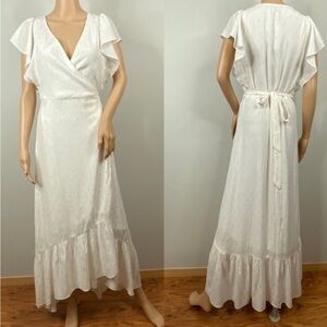 Drew White Wrap Dress